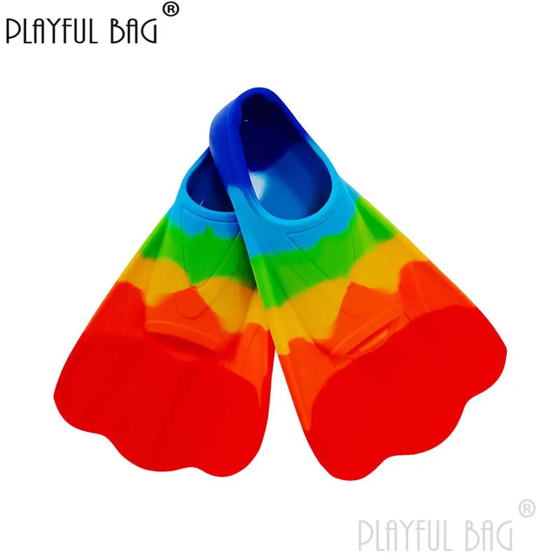 Colorful Silicone Swimming Short Fins | Perfect for All Ages