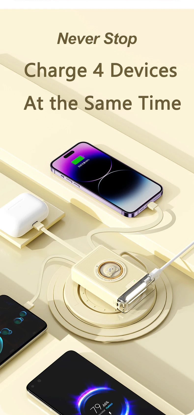 Cute Mini Power Bank 20000mAh Portable Charger | External Battery Pack
