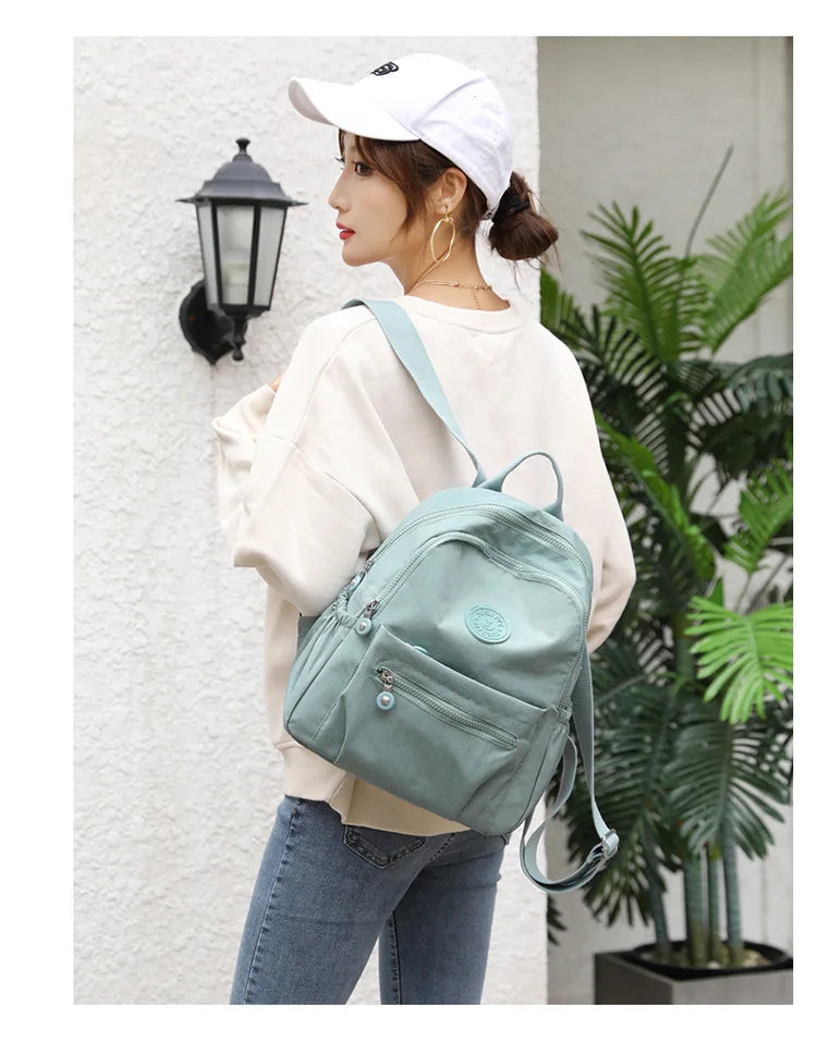 Women's Nylon Oxford Backpack | Stylish Small Rucksack