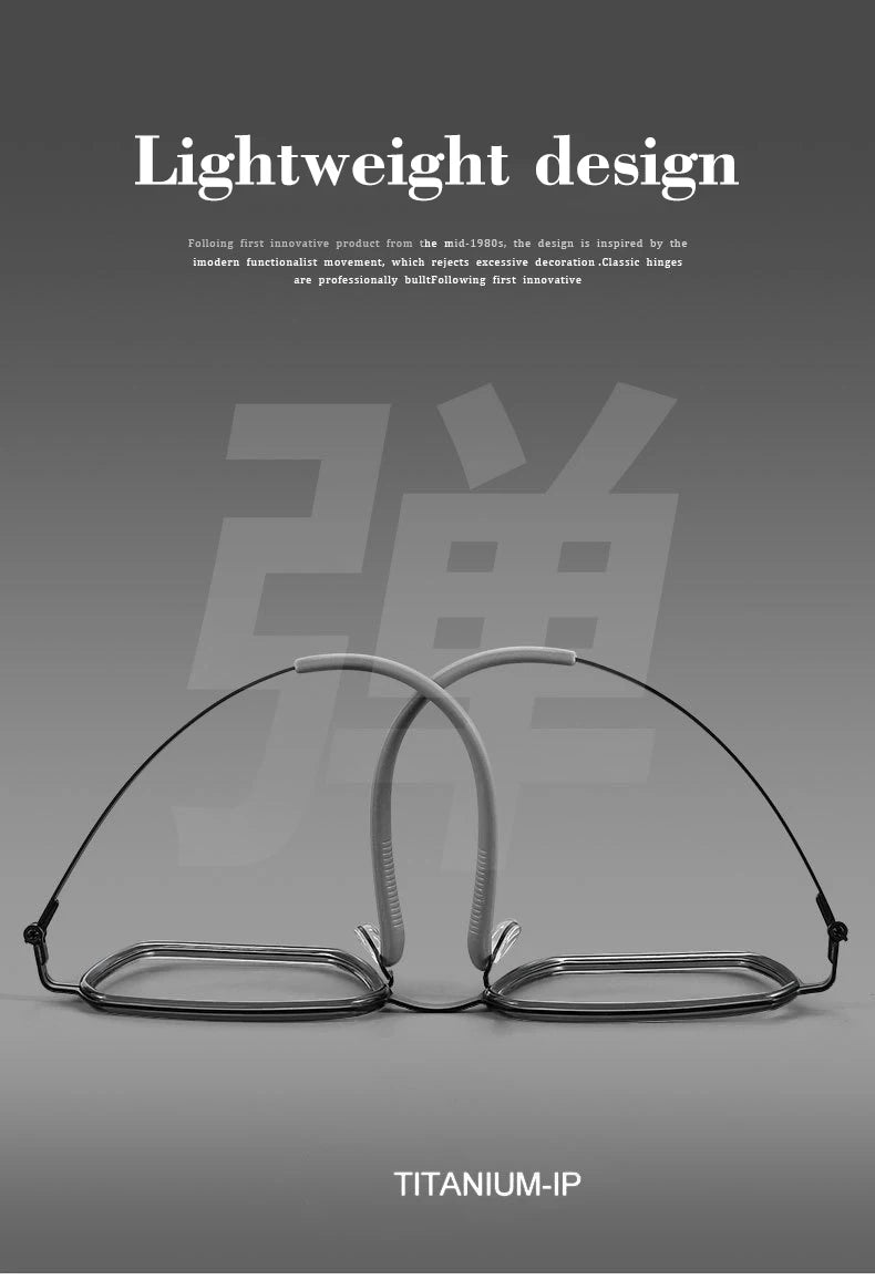 Simple Geometric Polygon Fashion Titanium Glasses | Blue Light Protection