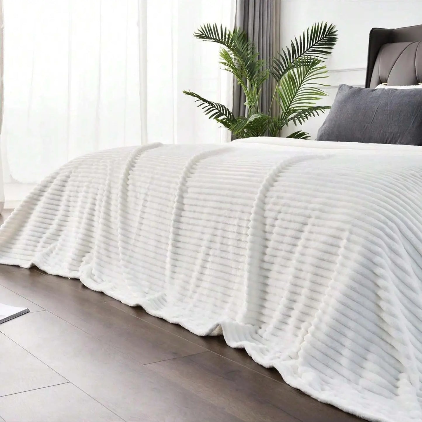 Ultra Soft Striped Fleece Throw Blanket | Warm & Cozy Comfort