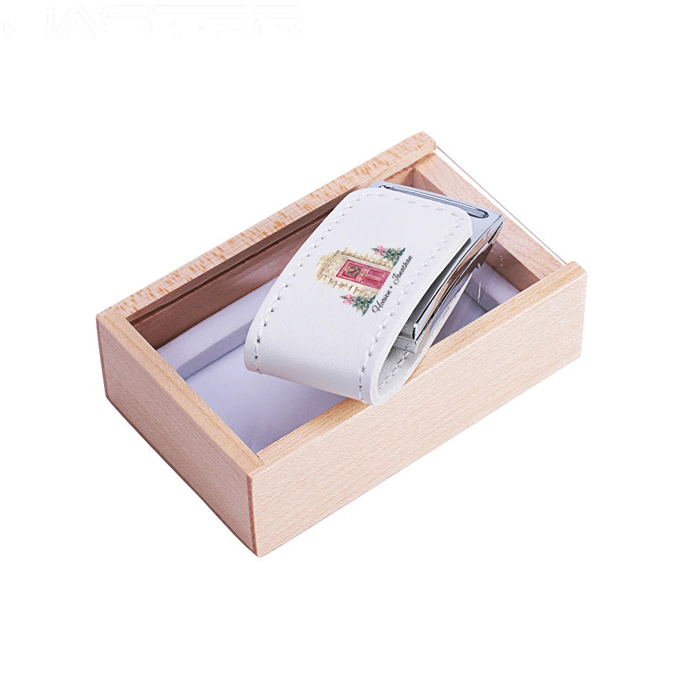 Transparent Cover Wooden USB Flash Drive | Custom Logo Options