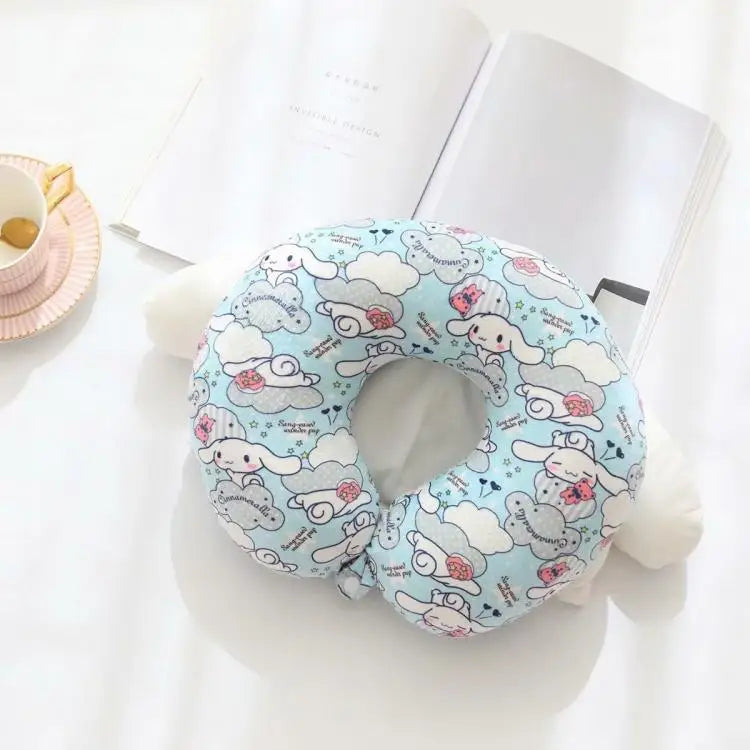 Kawaii Kitty Style Hooded U-Shaped Neck Pillow | Travel Nap Pillow