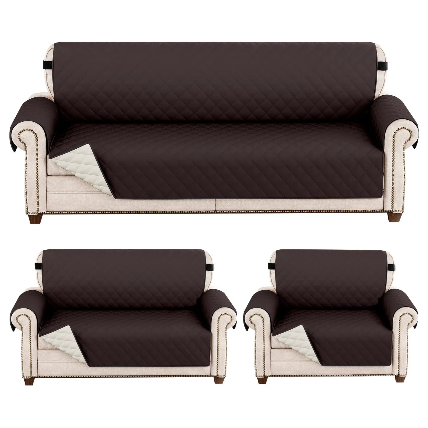 Waterproof Pet-Friendly Sofa Cover | Modern Diamond Pattern Slipcover