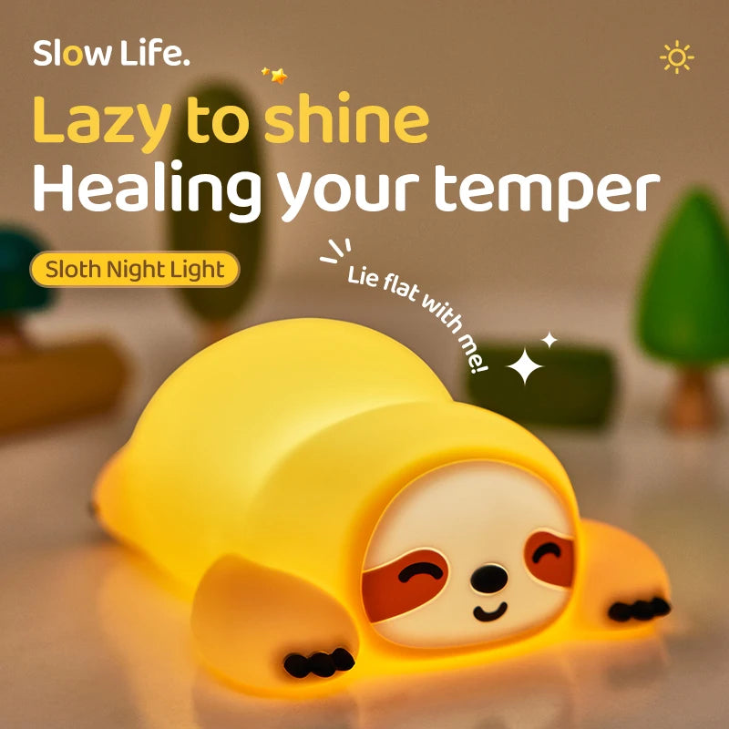 Lámpara de Mesa LED de Animales Kawaii | Luz Nocturna Divertida y Segura para Niños