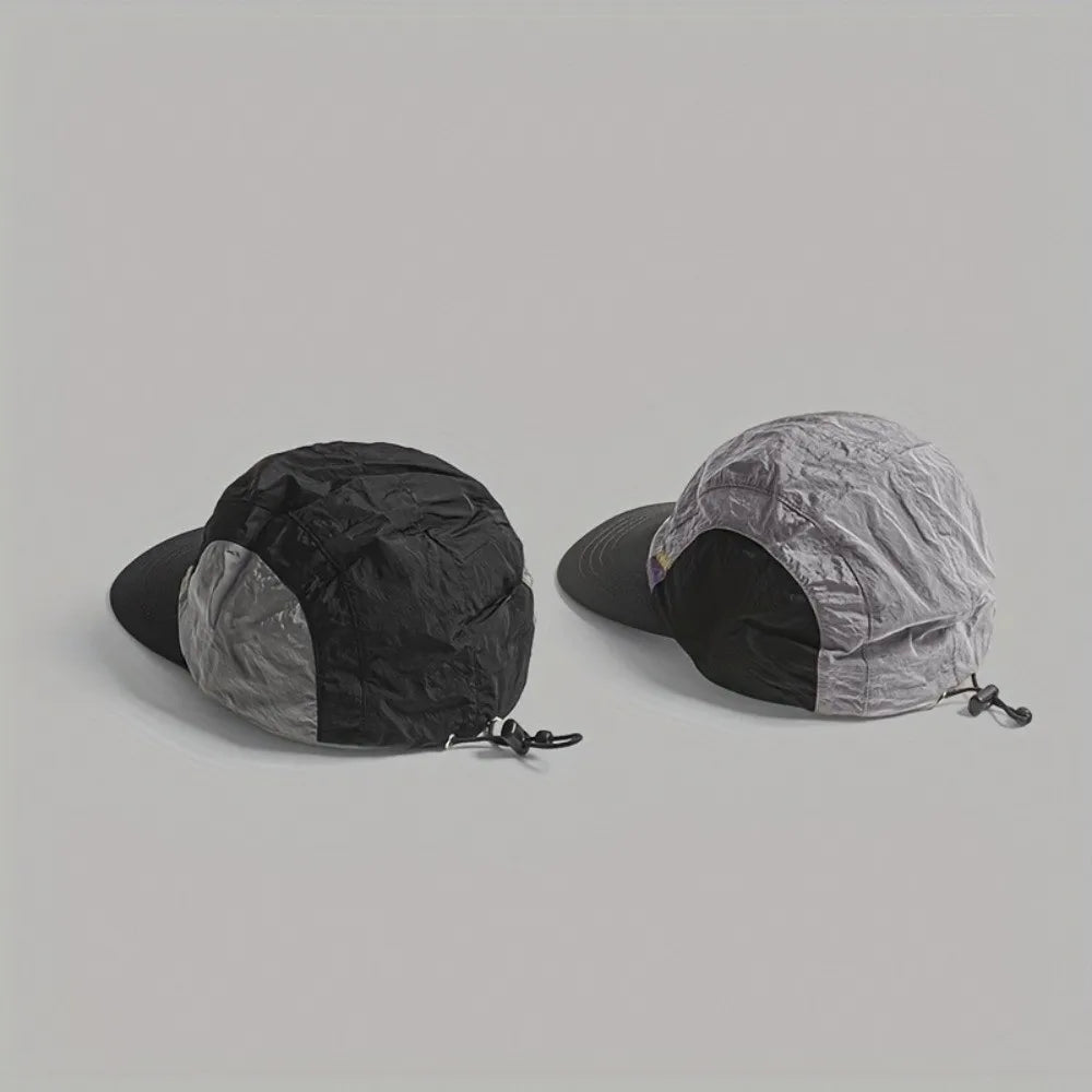 Color Matching Baseball Cap Summer Thin Breathable Quick-drying Hat Flat-brimmed Casual Sun Protection Caps Men and Women