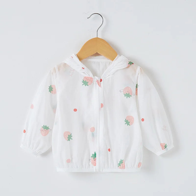 Girls Hooded Cartoon Jacket | Stylish Summer Outfit for Kids