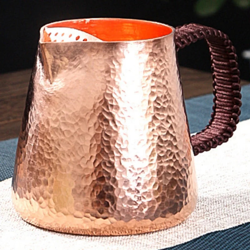 Handcrafted Vintage Copper Coffee Mug | 500ml Drinkware
