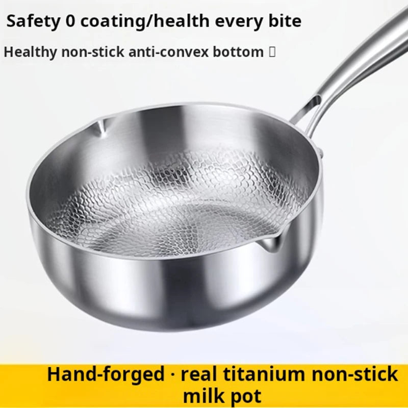 Pure Titanium Non-Stick Small Milk Pot | Ideal Baby Food Cookware