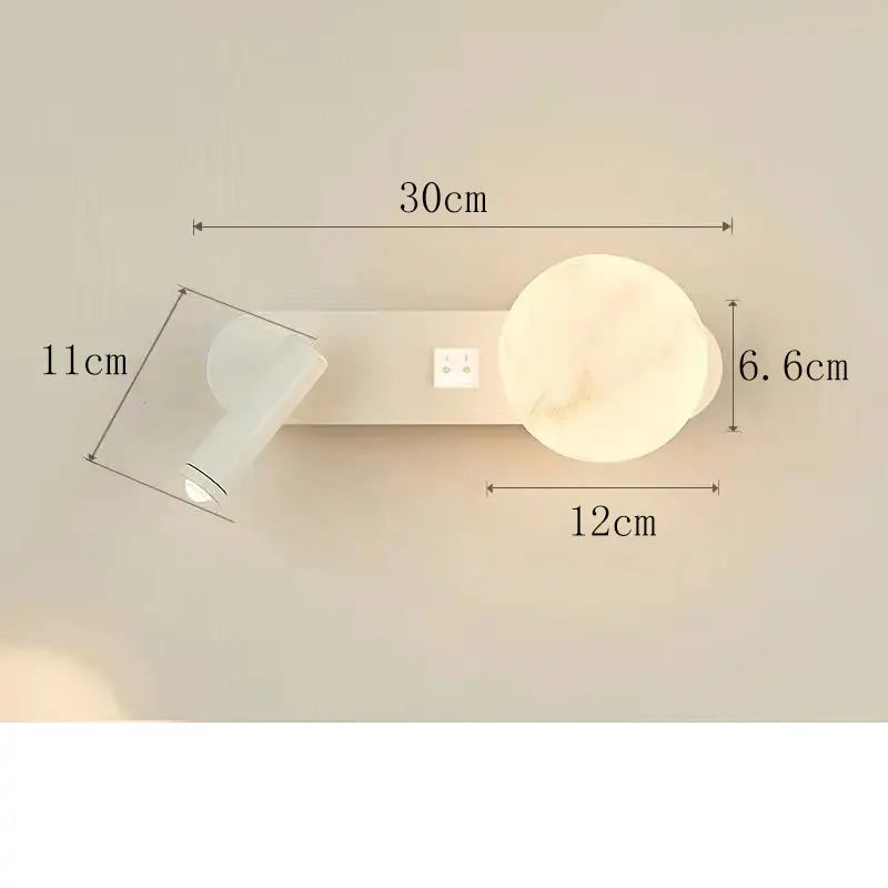 Lámpara de pared nórdica moderna en blanco y negro | Iluminación minimalista para el hogar
