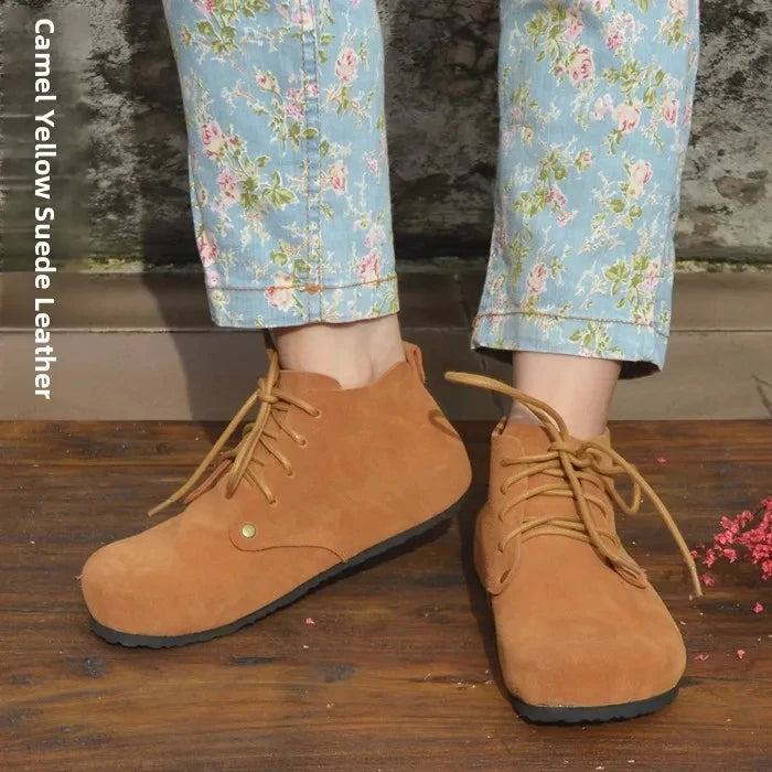 Handmade High Top Genuine Leather Shoes for Women | Stylish Comfort