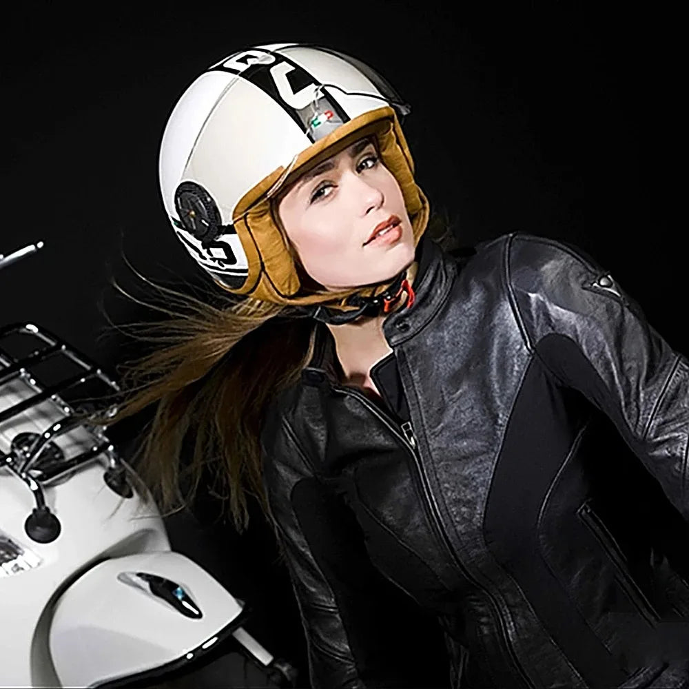 Vintage Open Face Motorcycle Helmet | Retro Style Protection Gear