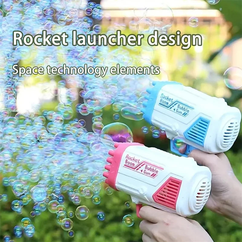 32-Hole Handheld Electric Bubble Machine for Kids