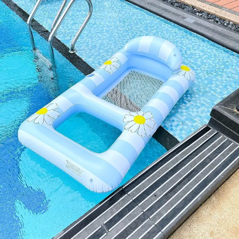 Inflatable Water Hammock Pool Float | Comfortable Beach Lounger