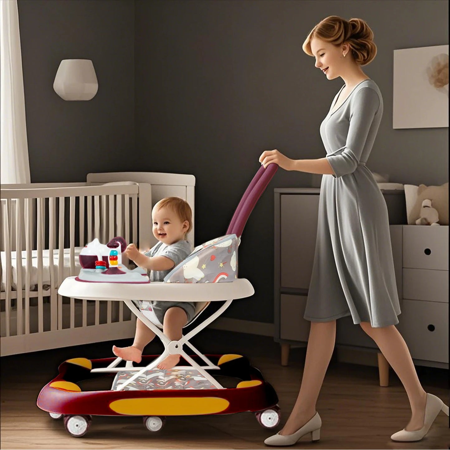 Multi-Functional Baby Walker with Awning | Safe & Fun Mobility