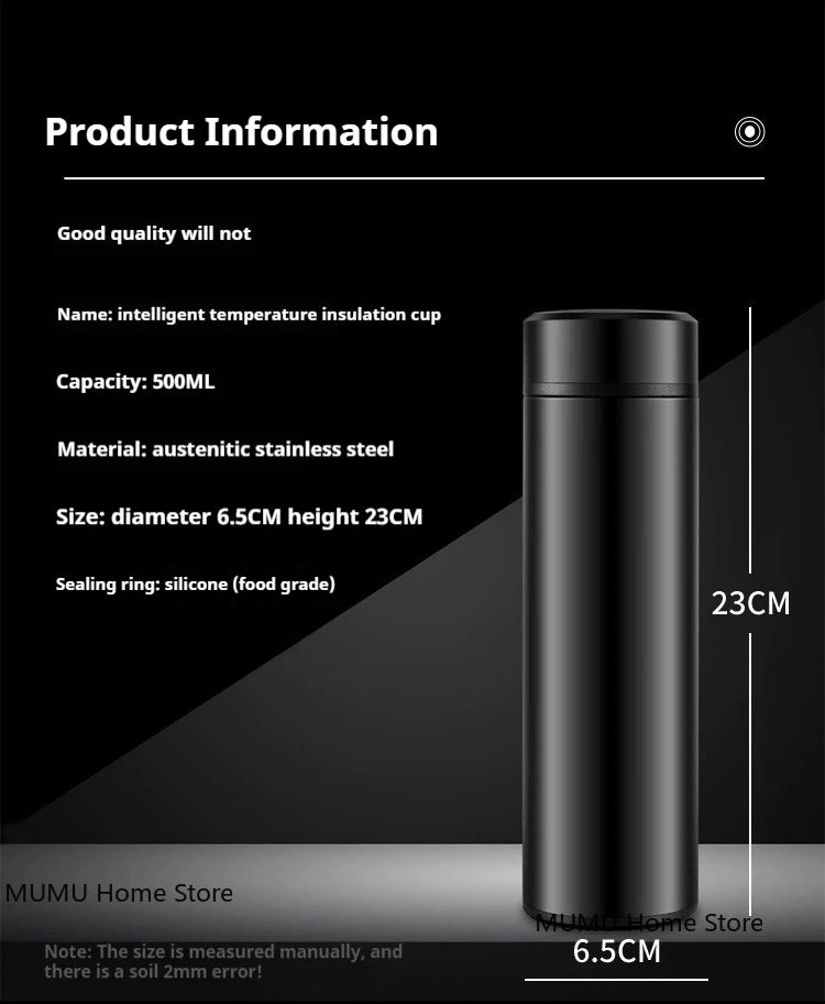 500ML Intelligent Temperature Thermos Bottle | Insulated Sports Cup