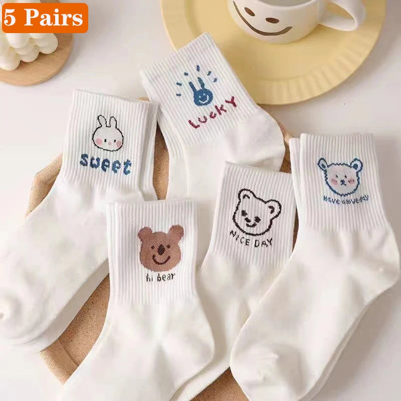 Women's Winter Cartoon Bear Socks | Cute Kawaii Style Collection