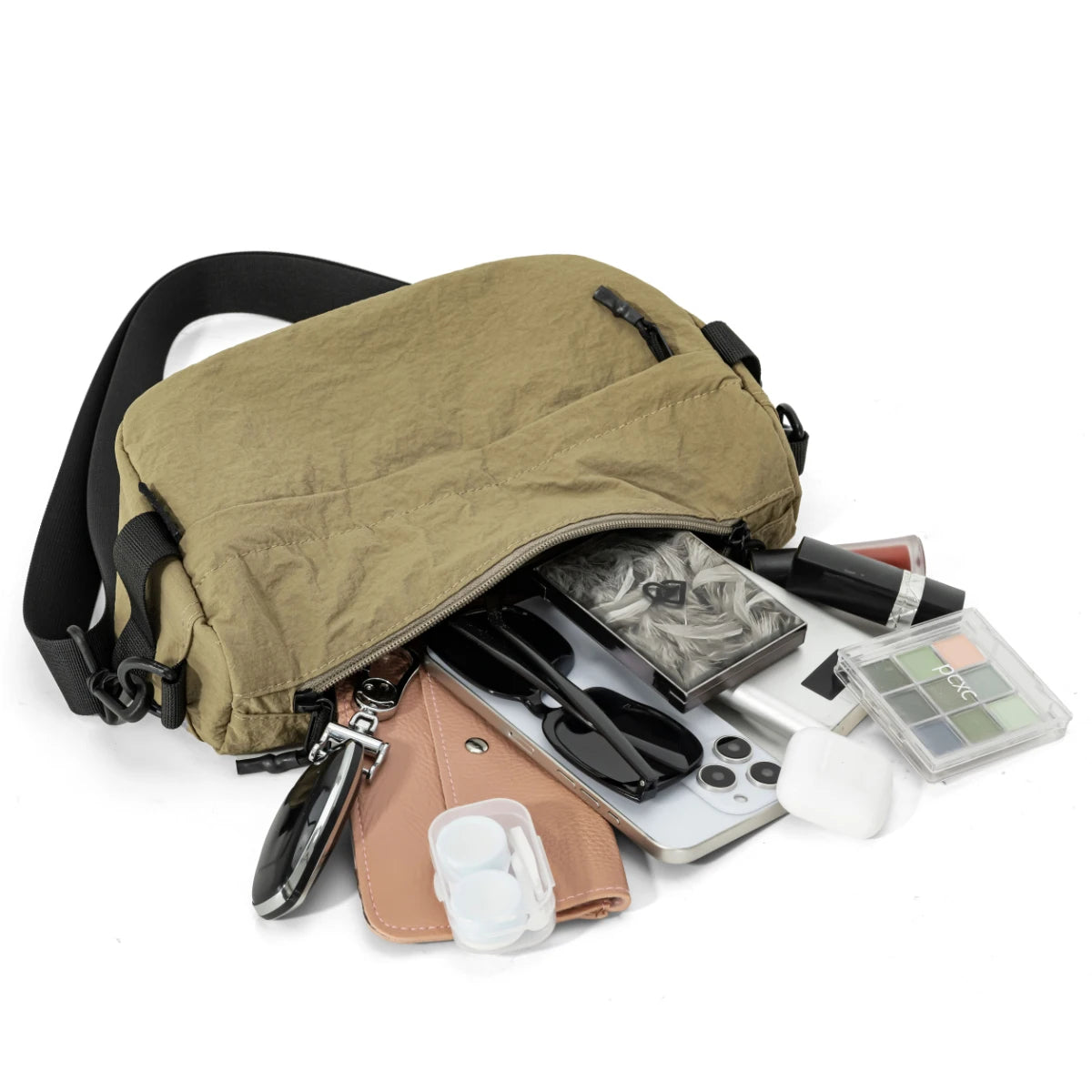 Lightweight Waterproof Nylon Crossbody Bag for Casual Adventures