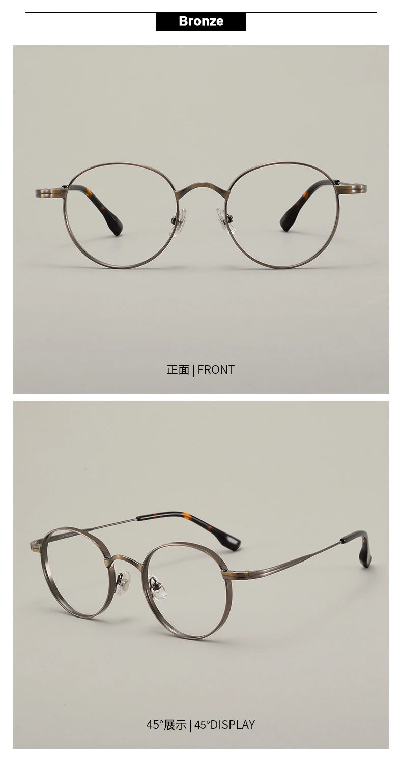 Stylish Adjustable Titanium Eyeglasses | Unisex Vintage Frames