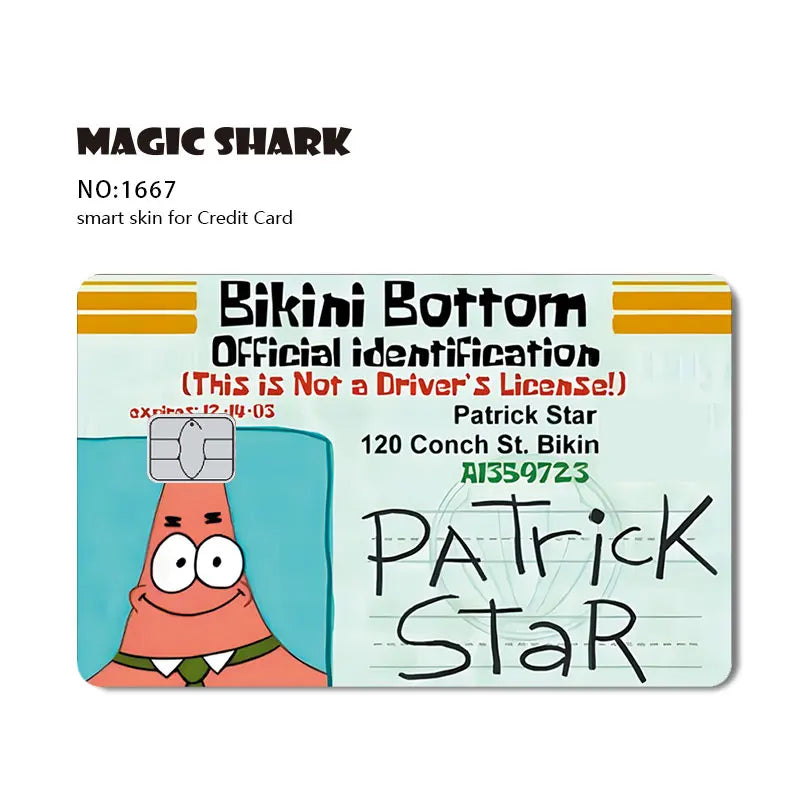 Cartoon Waterproof Skin Cover Sticker for Credit and Debit Cards