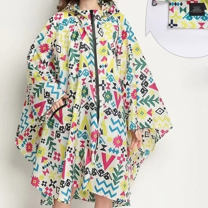 Lightweight Leopard Raincoat for Women | Waterproof Windproof Cloak