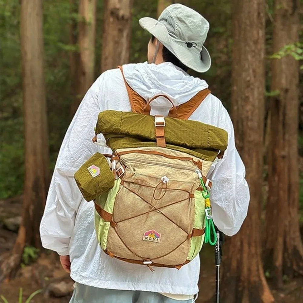 Waterproof Color-Blocked Large-Capacity Outdoor Backpack