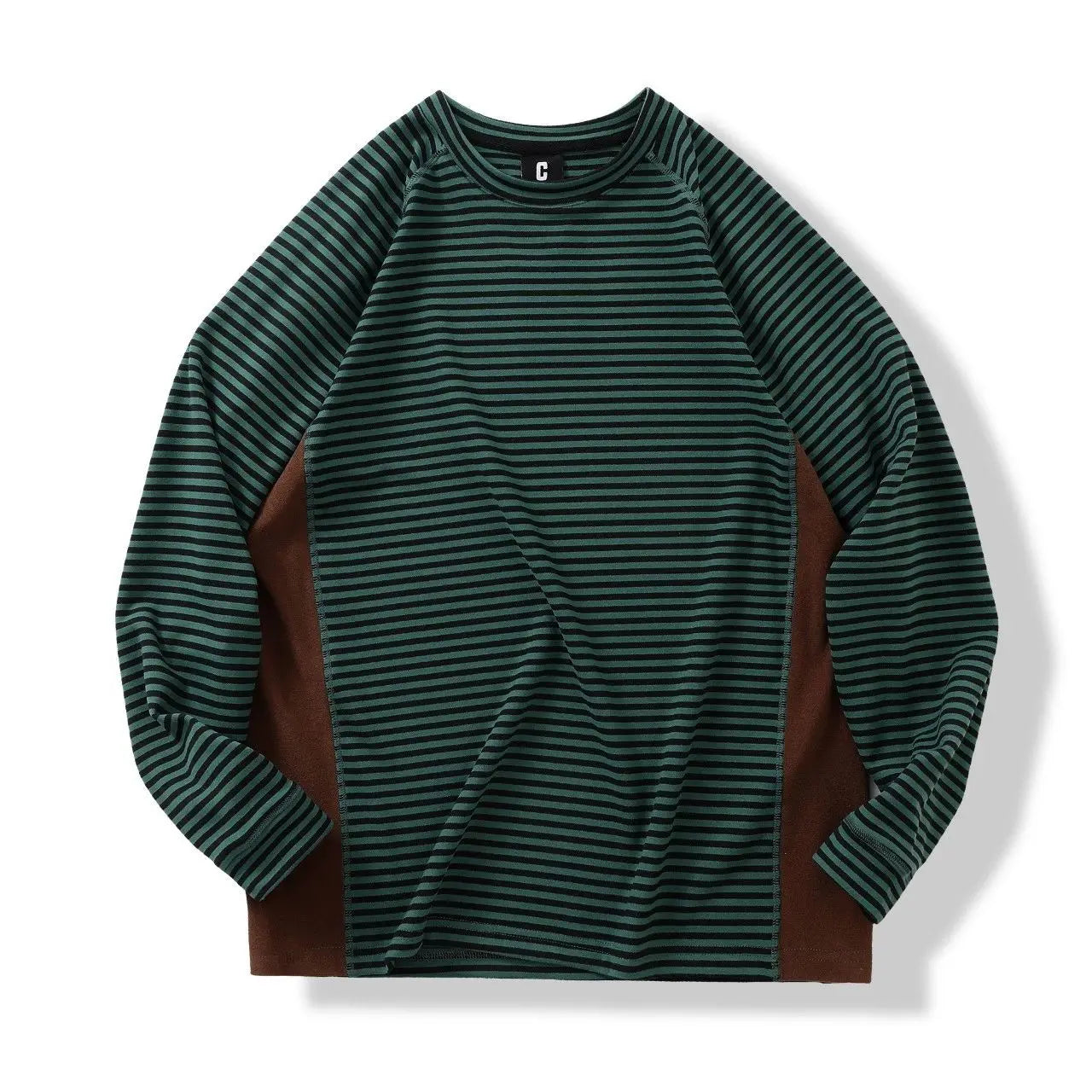Unisex Insulated Patchwork Striped Sweatshirt | Casual Comfort