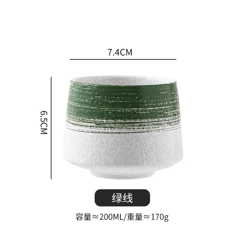 Tazas de café vintage de cerámica estilo japonés | Vajilla elegante