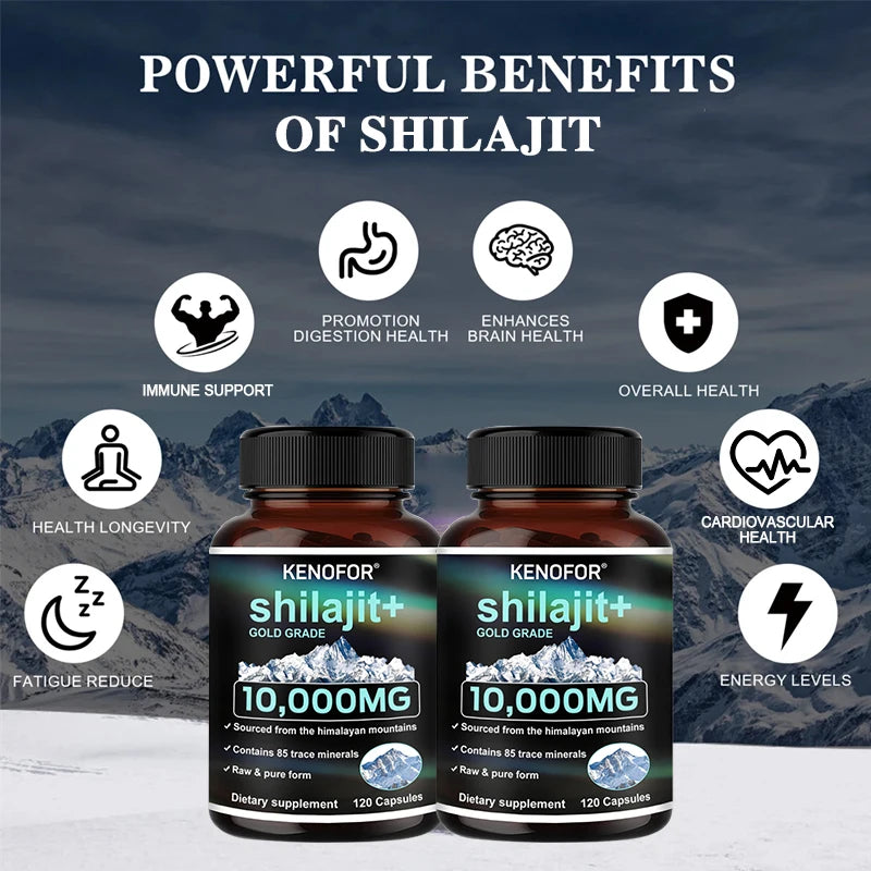 Pure Himalayan Shilajit Capsules | Natural Energy & Minerals Boost