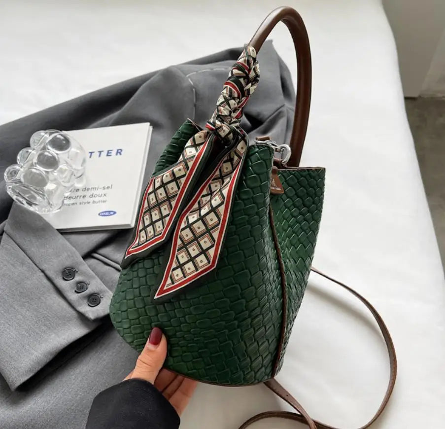 Bolso de cubo chic para mujer | Bolso de mano tejido de moda para cada ocasión