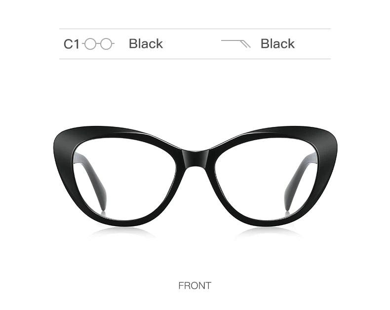 Stylish Retro Cat Eye Prescription Glasses | Anti-Blue Ray Protection