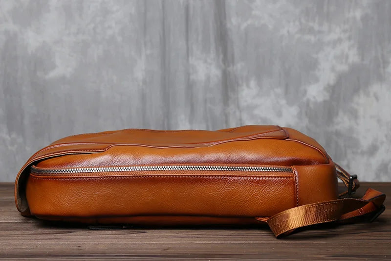 Men's Retro Cowhide Backpack | Stylish Large Capacity Leather Bag