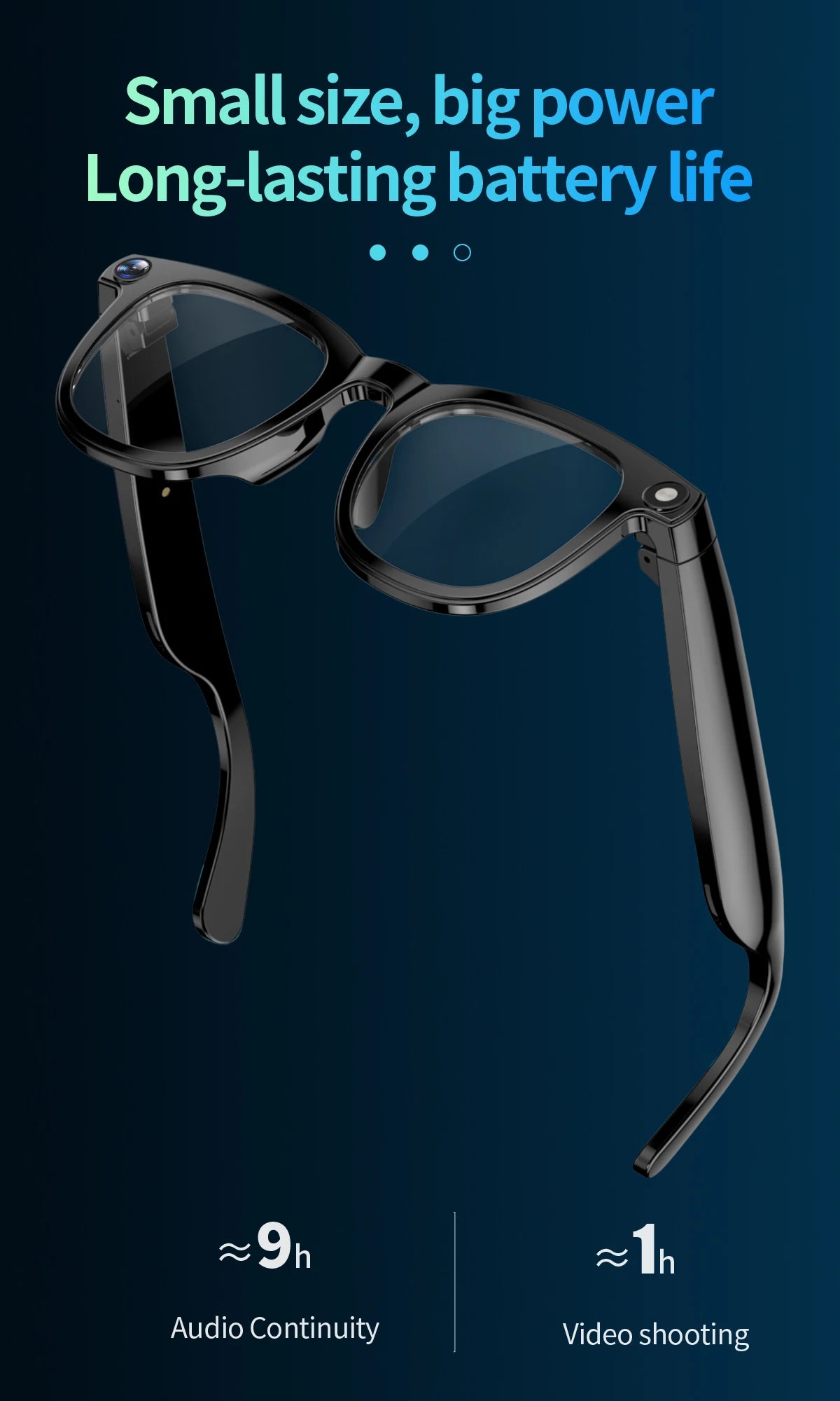 4K Smart AI Glasses with Camera and Voice Translation Features