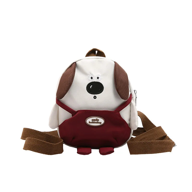 Cute Cartoon Dog Mini Backpack | Adjustable Canvas Travel Bag