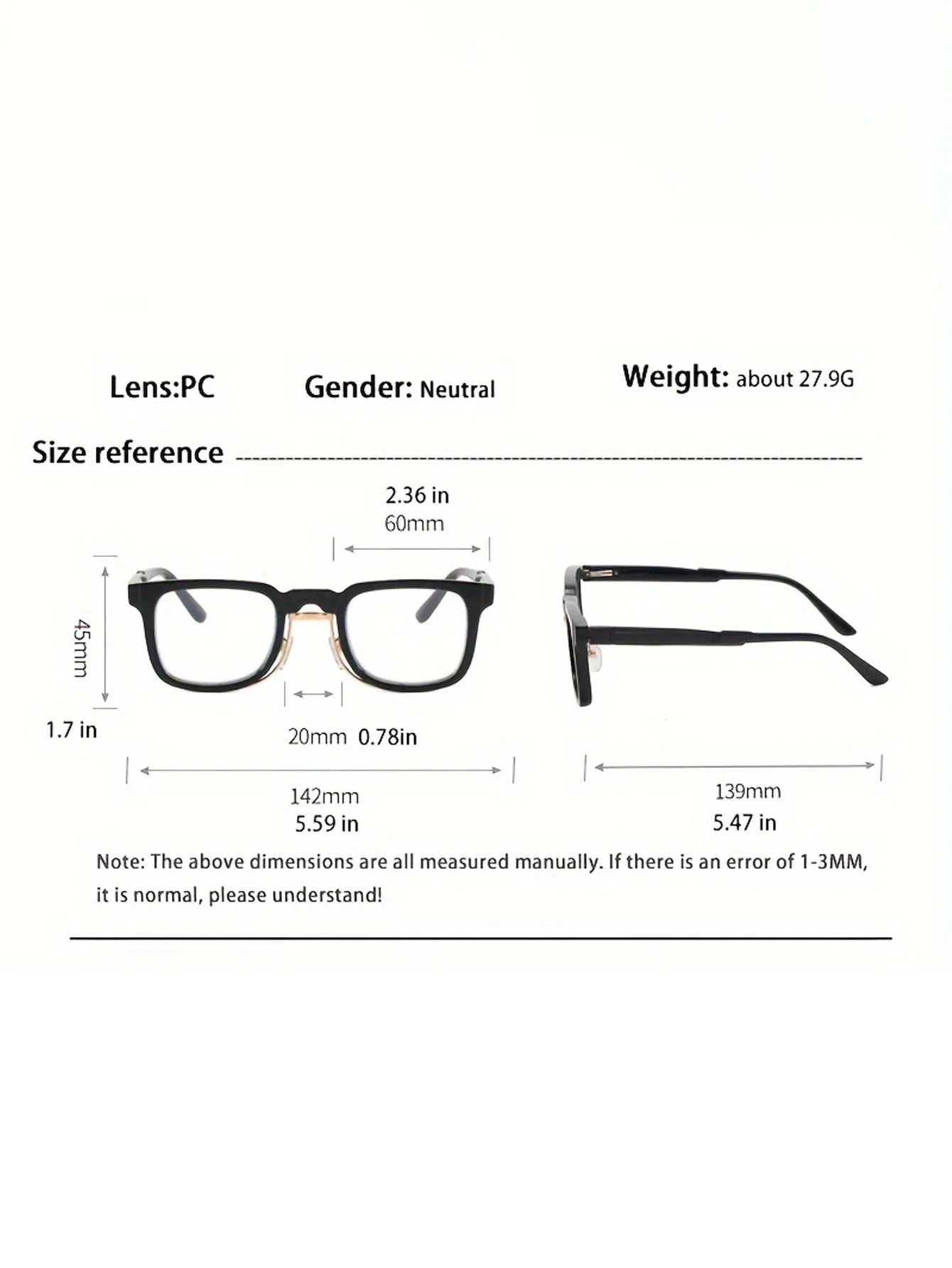 Stylish Retro Square Glasses | Unisex Blue Light Blocking Eyewear