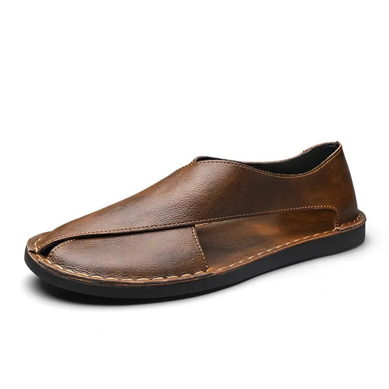 Men's Lightweight Breathable Leather Sandals | Summer Beach Shoes