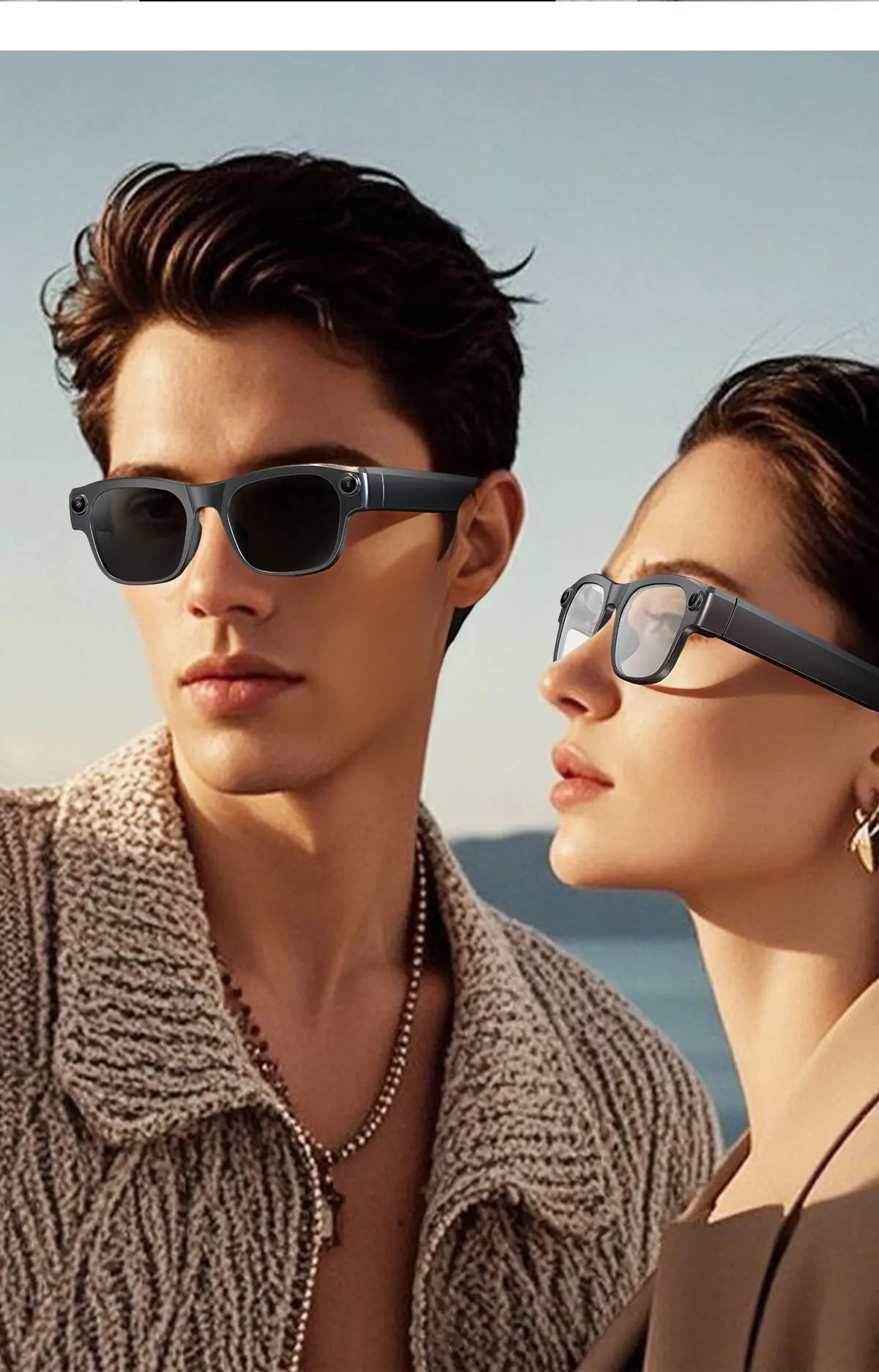 AI Smart Glasses with 8MP Camera & Multi-Language Translation