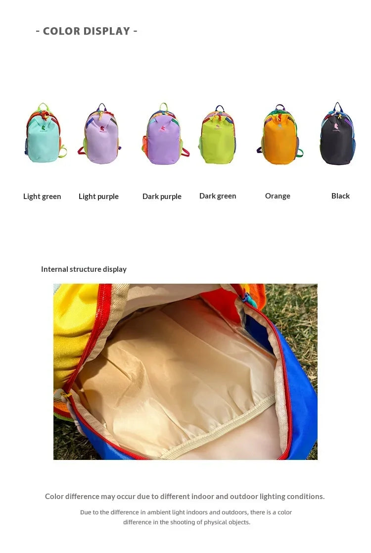 Dopamine backpack, contrasting colors, travel backpack, hiking, mountaineering, outdoor leisure, lightweight travel, study bag