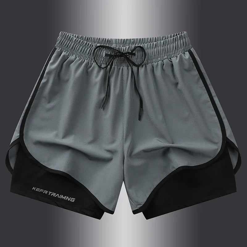 Men's & Women's Anti-Glare Double Layer Sports Shorts | Summer Style