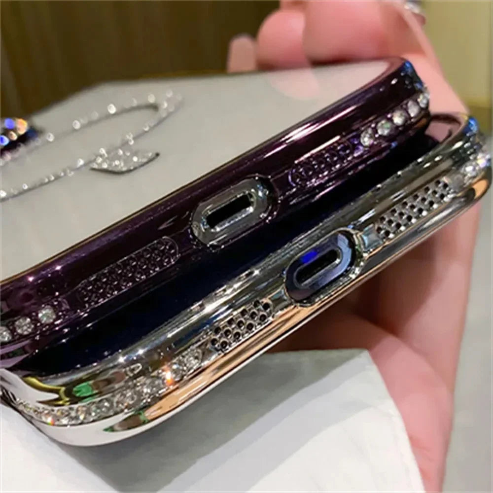 Sparkling Glitter Diamond Transparent Case for iPhone Models