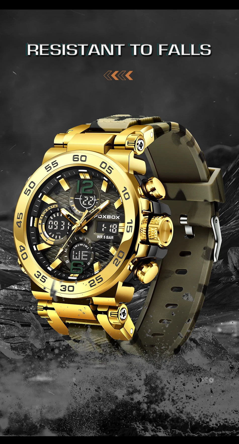 Men's Waterproof LED Sports Watch | Stylish & Multi-Functional