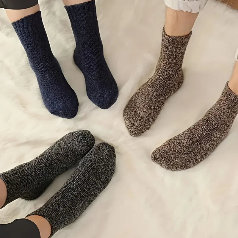 5 Pairs of Thick Warm Men's Socks | Cozy Winter Thermal Stockings