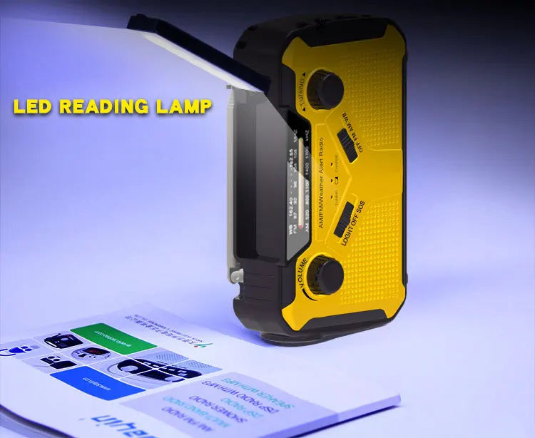 Portable Solar Energy AM FM Radio & Flashlight Emergency Power