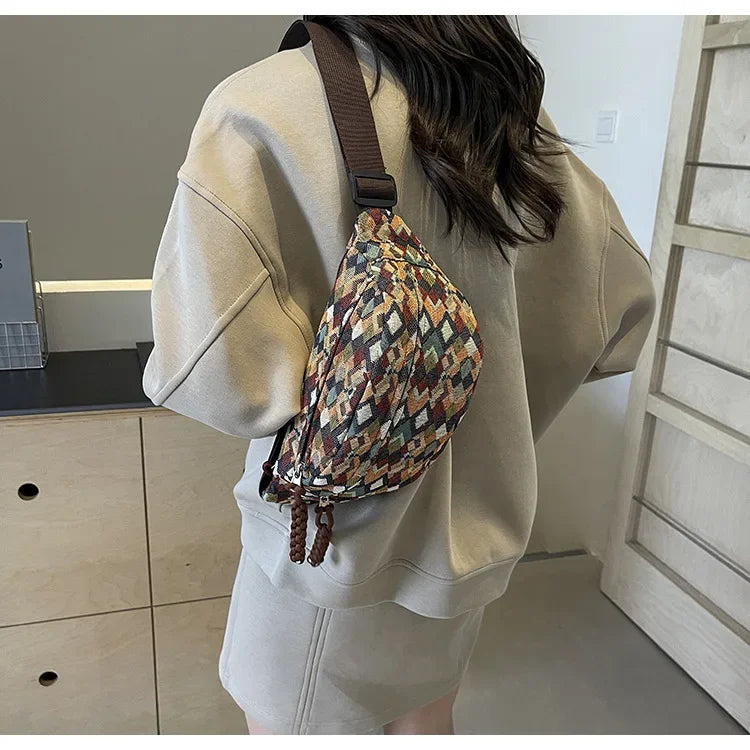 Stylish Corduroy Belt Bag for Women | Versatile Fanny Pack