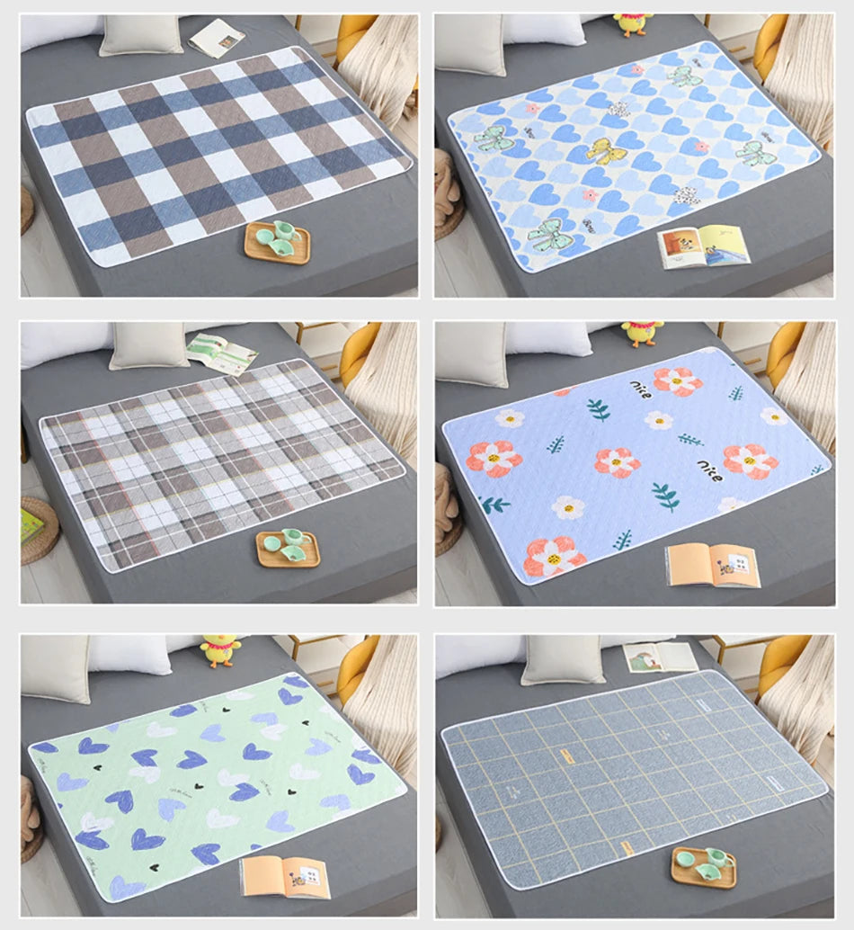 Waterproof Cartoon Dino Heart Changing Mat | Eco-Friendly Baby Care