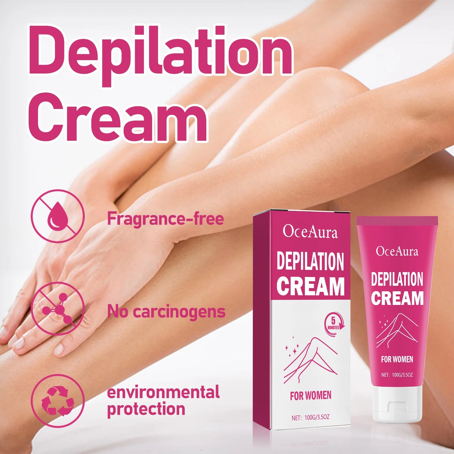 Women's Painless Hair Removal Cream | Smooth, Moisturizing Care