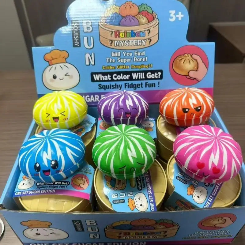 Stress-Relieving Dumpling Squishy Toys Colorfully Designed Slow Rising for All Ages