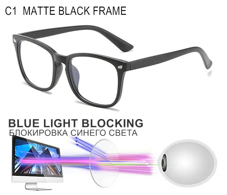 Gafas de sol retro de montura cuadrada con protección contra la luz azul y estilo