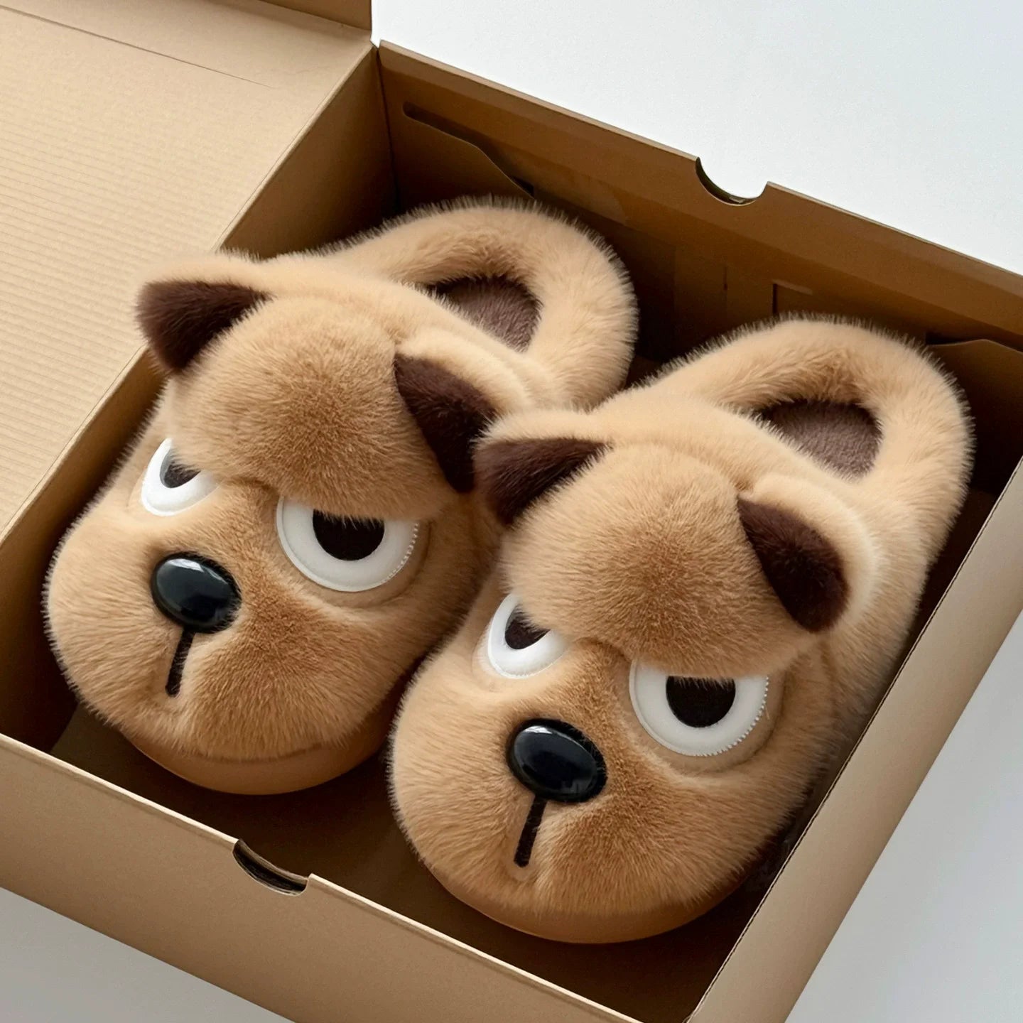 Men's Winter Cotton Slippers | Cozy Plush Indoor Shoes