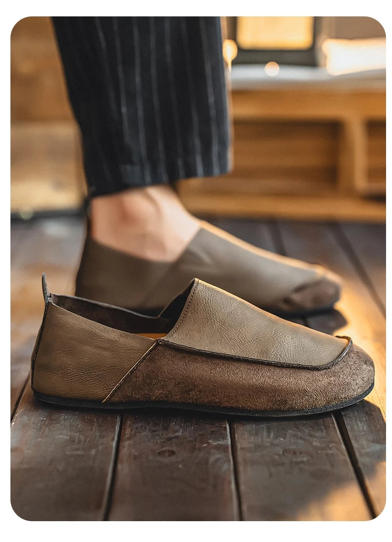 Men's Casual Walking Loafers | Soft Leather Comfort Shoes